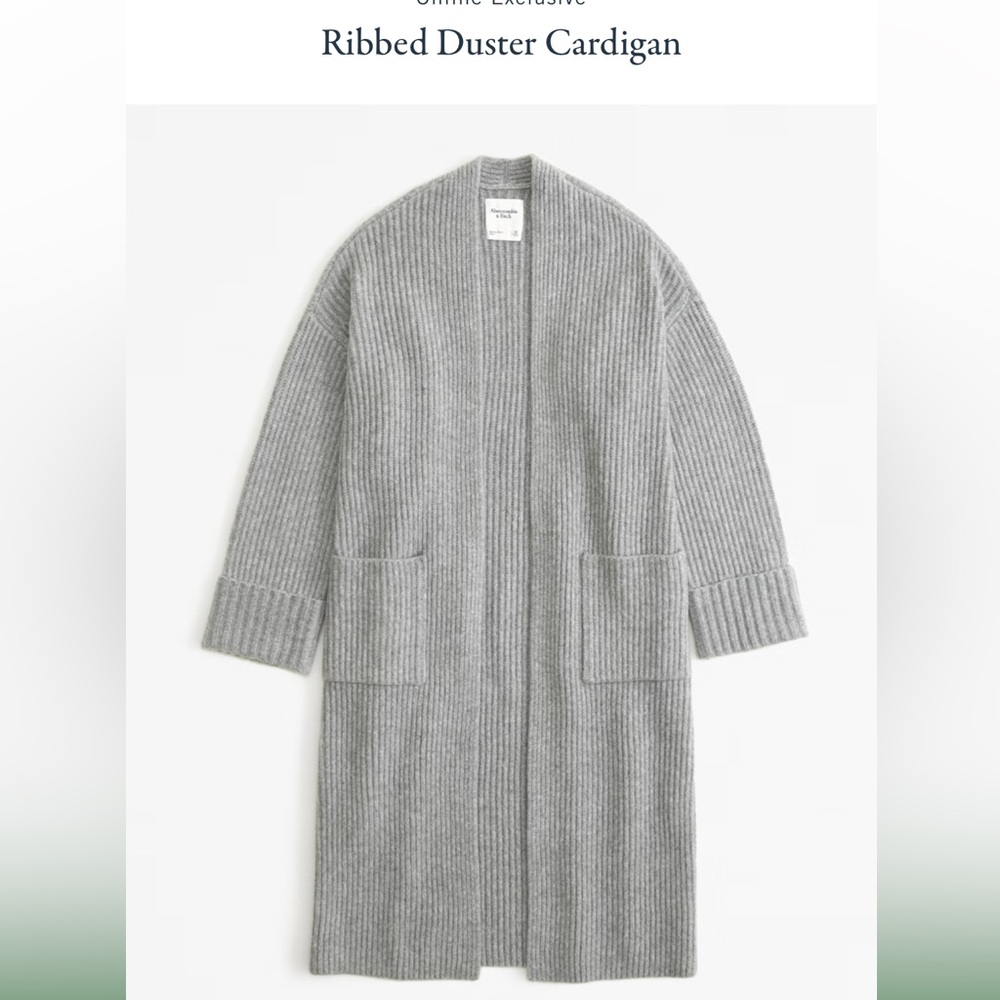 Abercrombie & Fitch Ribbed Duster Cardigan